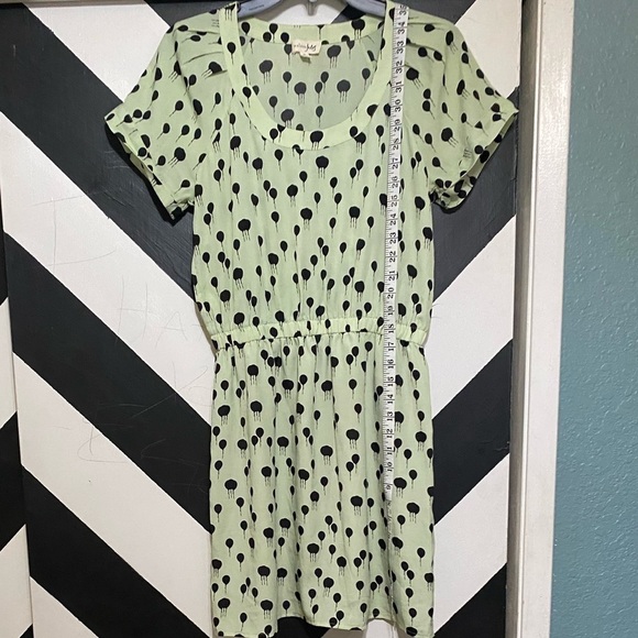 Maison Jules Dress Mint Green Balloon Print Size Medium - Picture 1 of 11